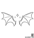 A Court of Thorns and Roses bat wings - bookish tattoo design