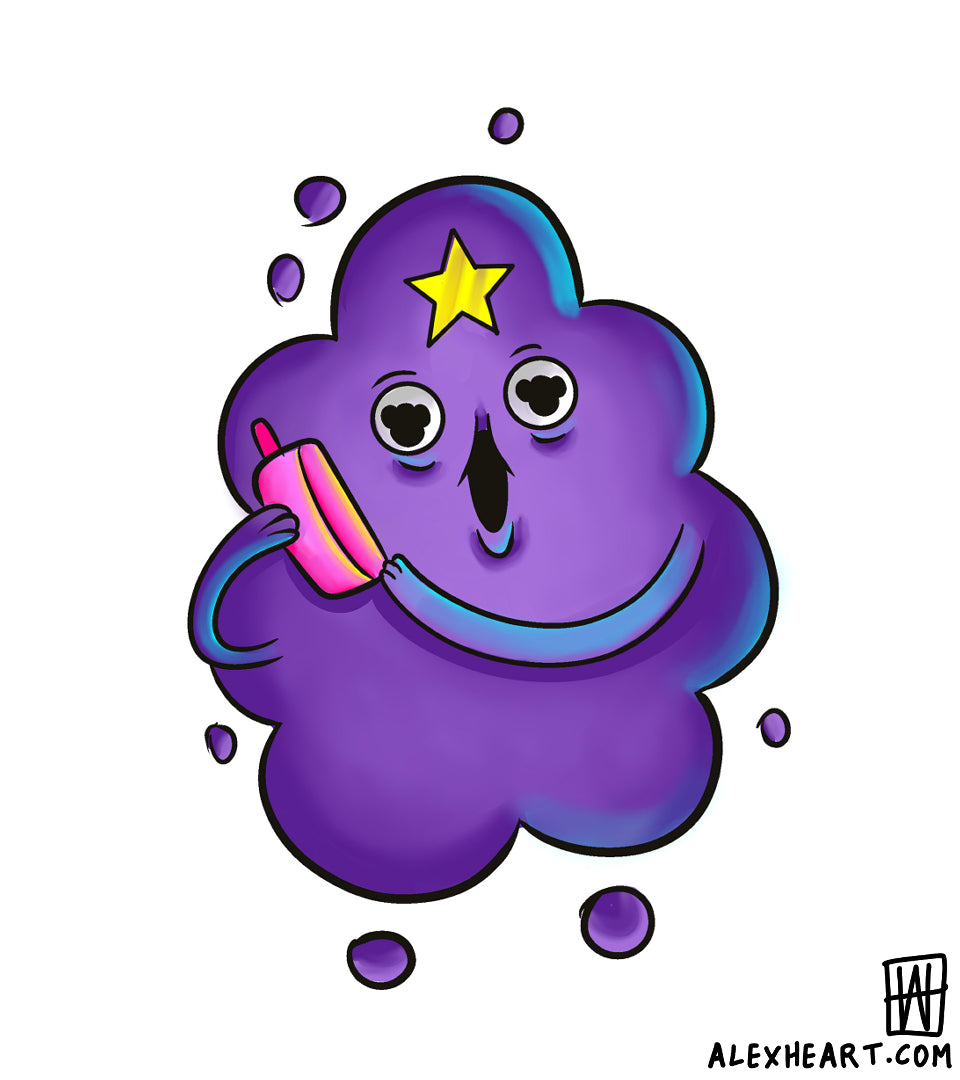 Adventure Time Lumpy Space Princess - cartoon tattoo design