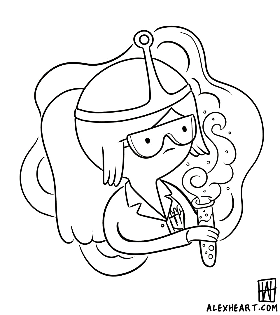 Adventure Time Princess Bubblegum - cartoon tattoo design