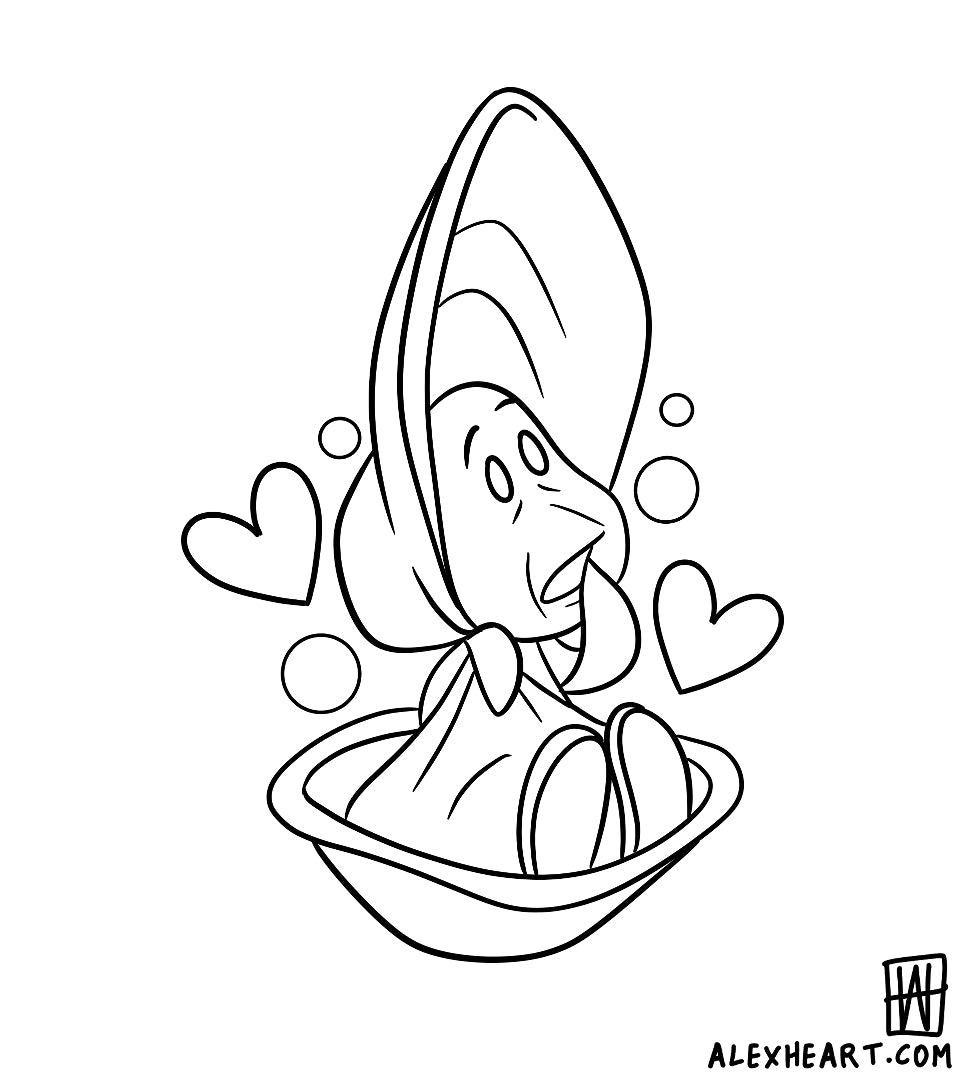 Alice in Wonderland Oyster baby - Disney tattoo design