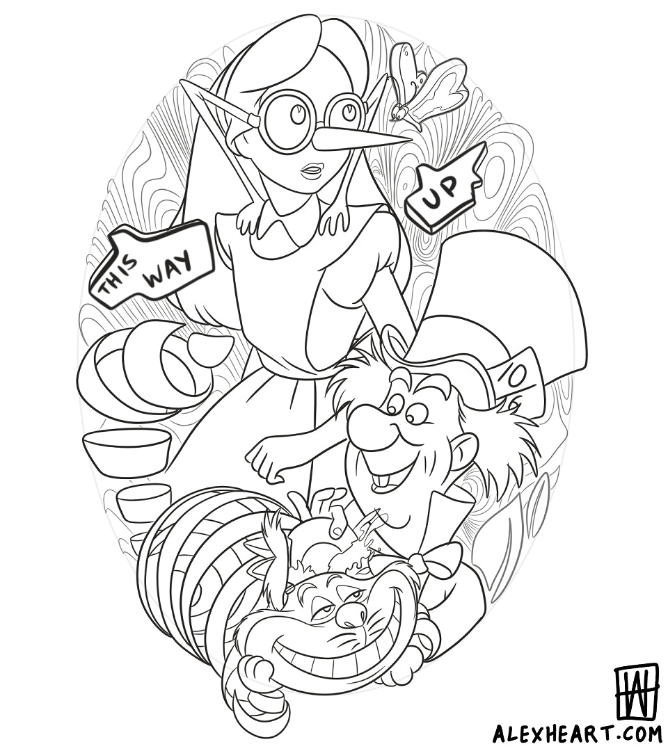 Alice in Wonderland  - Disney tattoo design