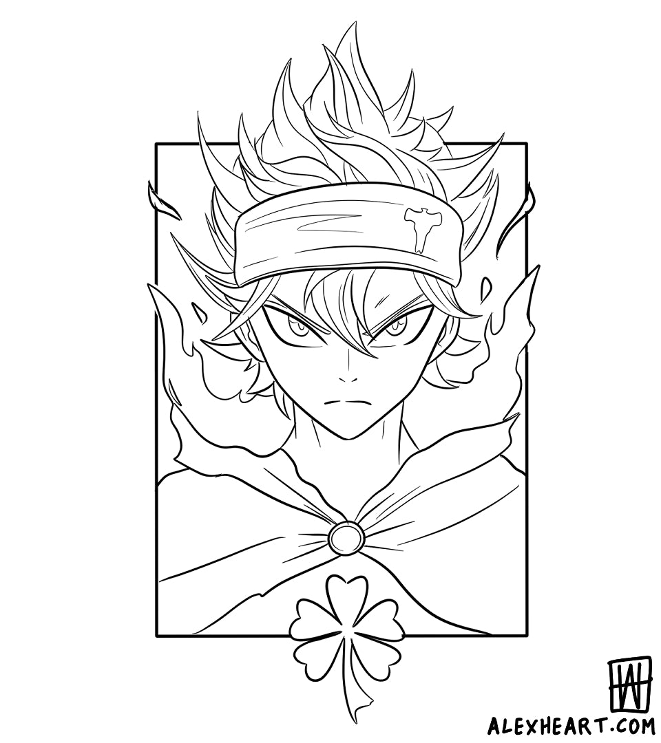 Asta from Black Clover - Anime tattoo design