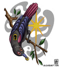 Original Three Eyed Bird - Neotrad tattoo design