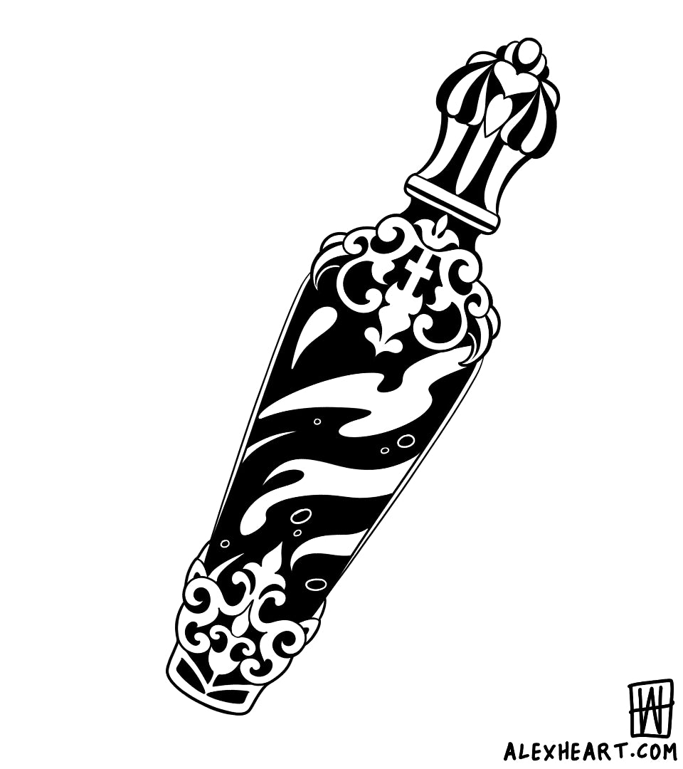 Potion Vial - Neotrad tattoo design