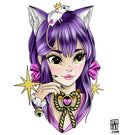 Original Cat Girl - Kawaii tattoo design