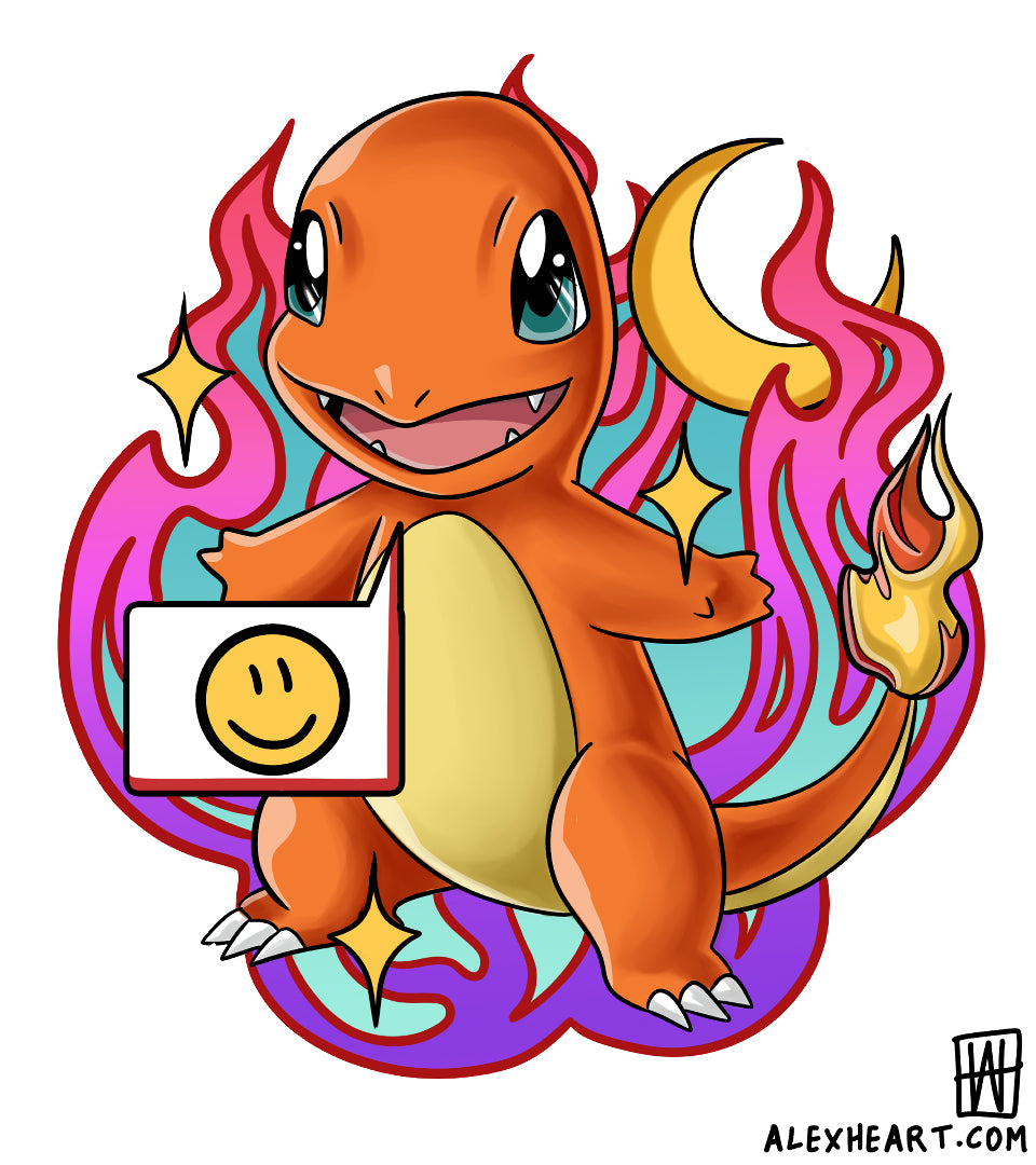 Charmander from Pokemon - Anime tattoo design