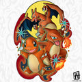 Pokemon - Charmander, Charmeleon, Charizard Evolution
