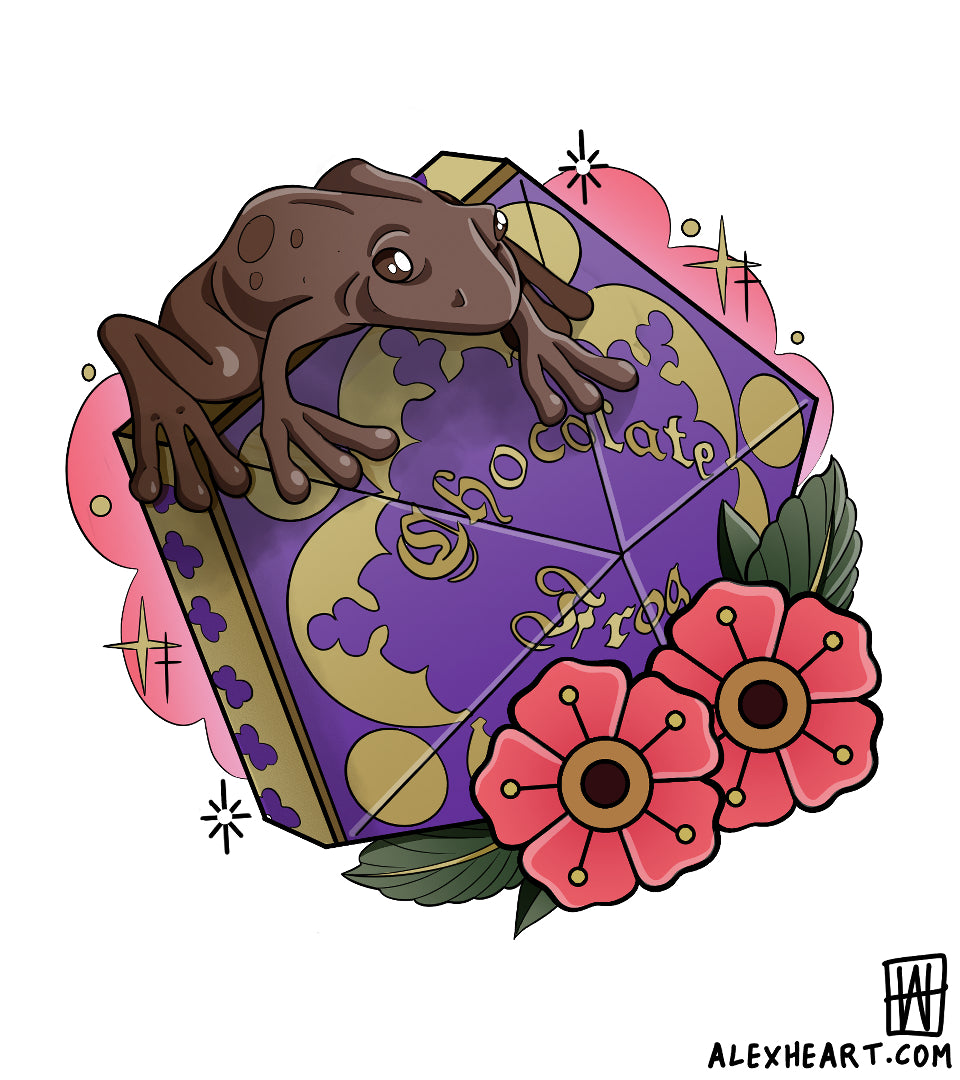 Chocolate Frog from Harry Potter - Neotrad tattoo design