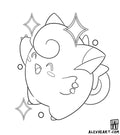 Shiny Clefairy from Pokemon - Anime tattoo design