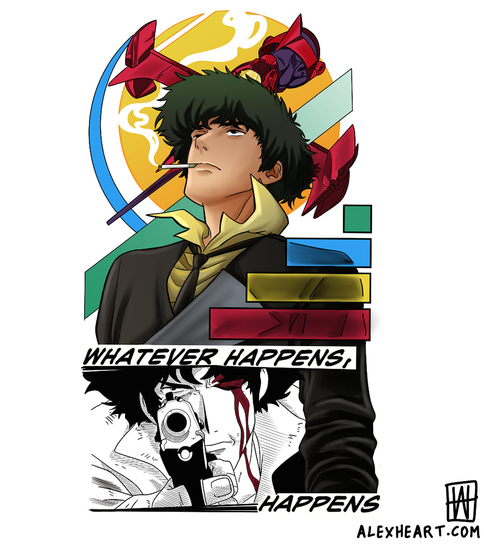 Spike from Cowboy Bebop - Anime tattoo design