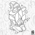 Original Design - Crystals Witch Hat