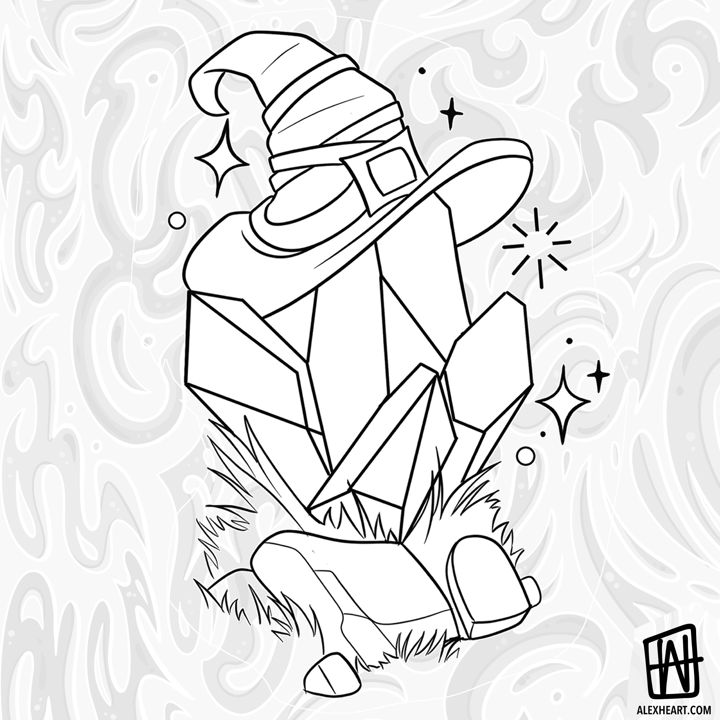 Original Design - Crystals Witch Hat