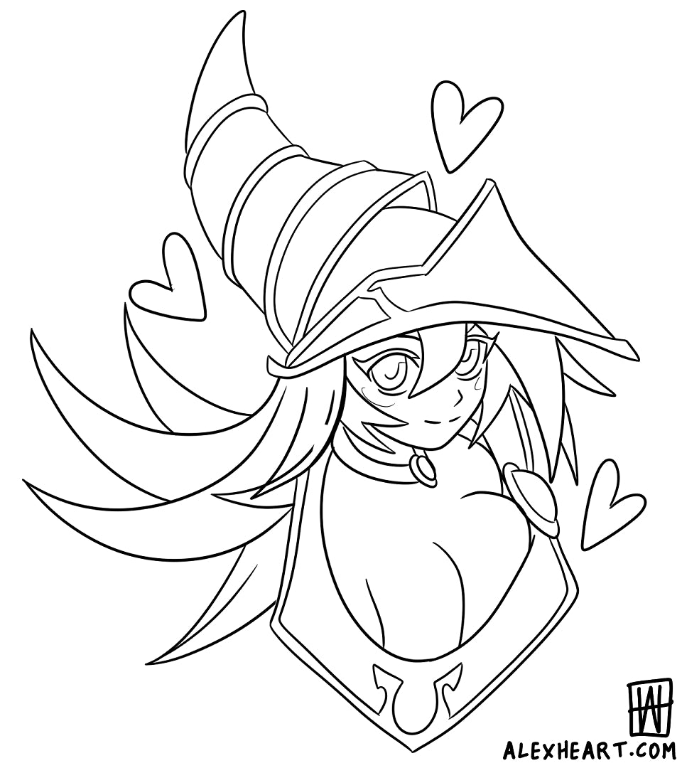 Dark Magician Girl from Yugioh - Anime tattoo design