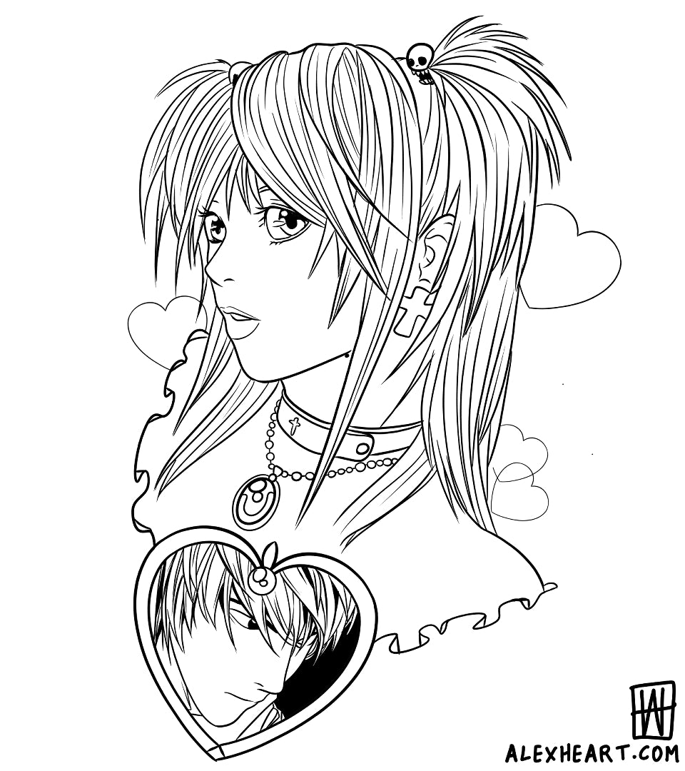 Misa Amane from Death Note - Anime tattoo design