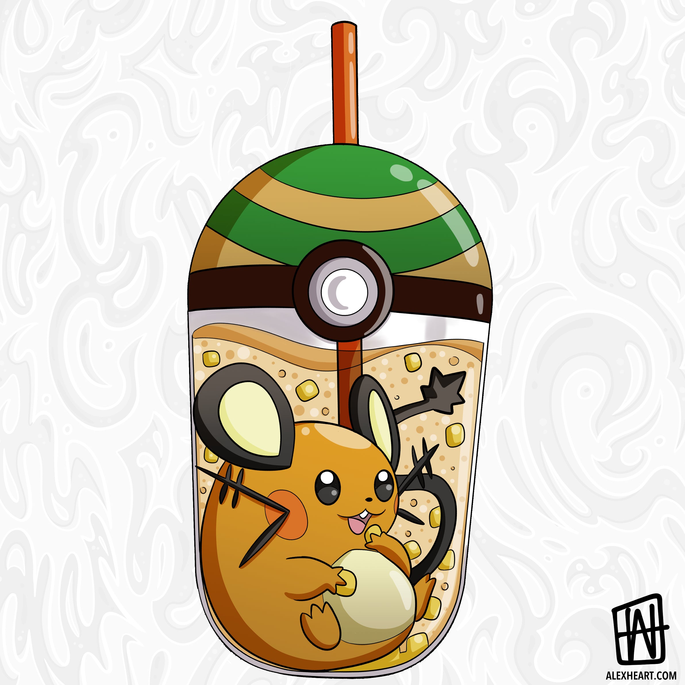 Pokemon Dedenne Bubble Tea
