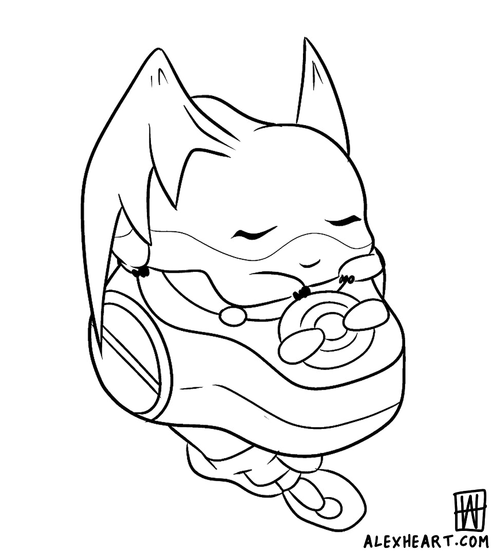 Patamon from Digimon - Anime tattoo design