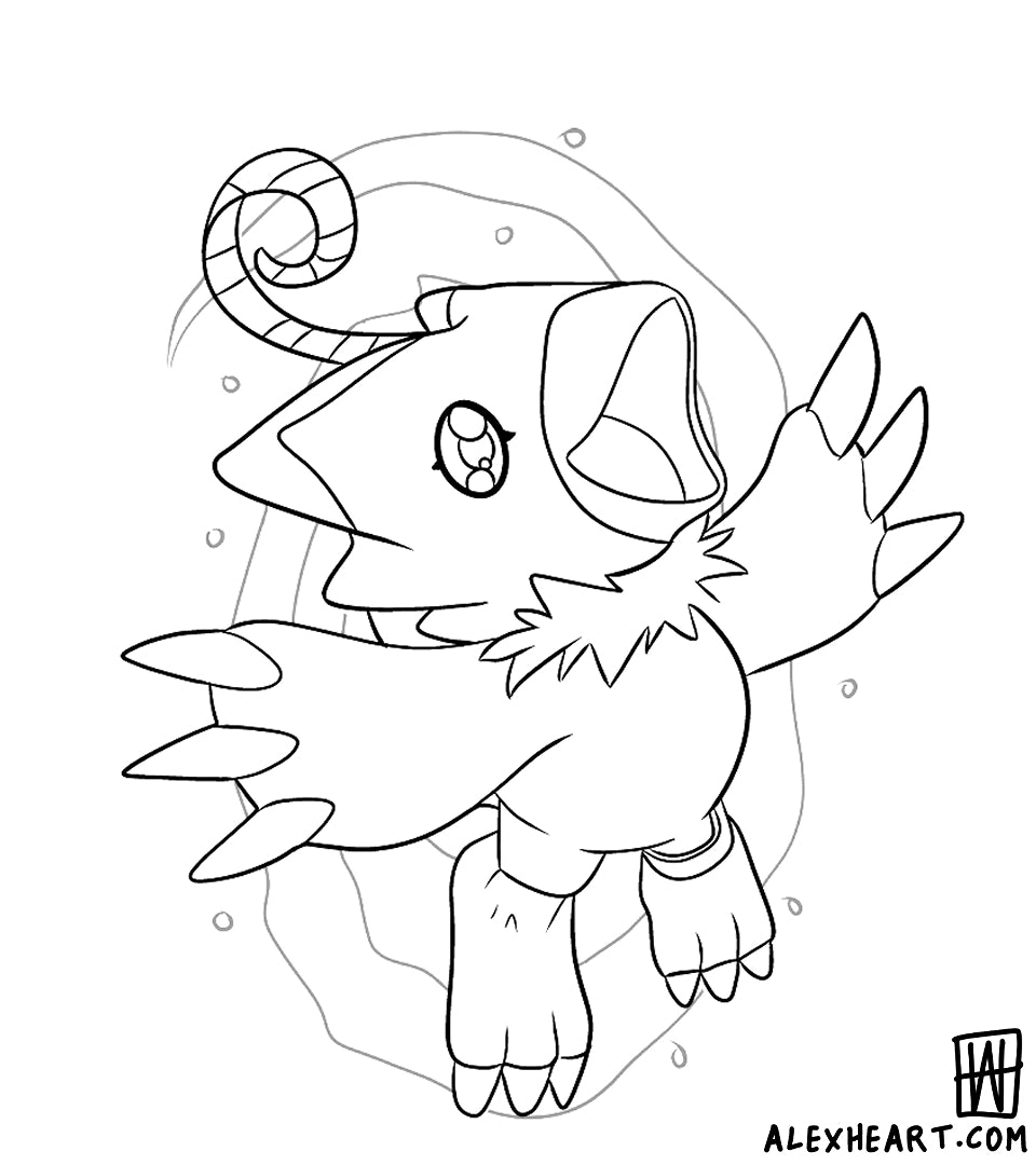 Piyomon from Digimon - Anime tattoo design