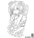 Original Fairy girl - Neotrad Anime tattoo design