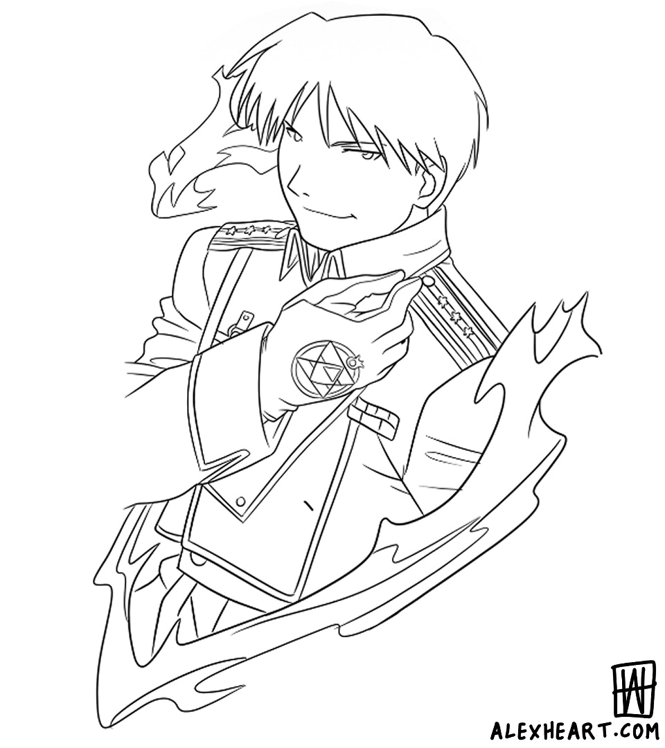 Mustang from Fullmetal Alchemist - anime tattoo design