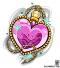 Heart necklace - Neotrad tattoo design