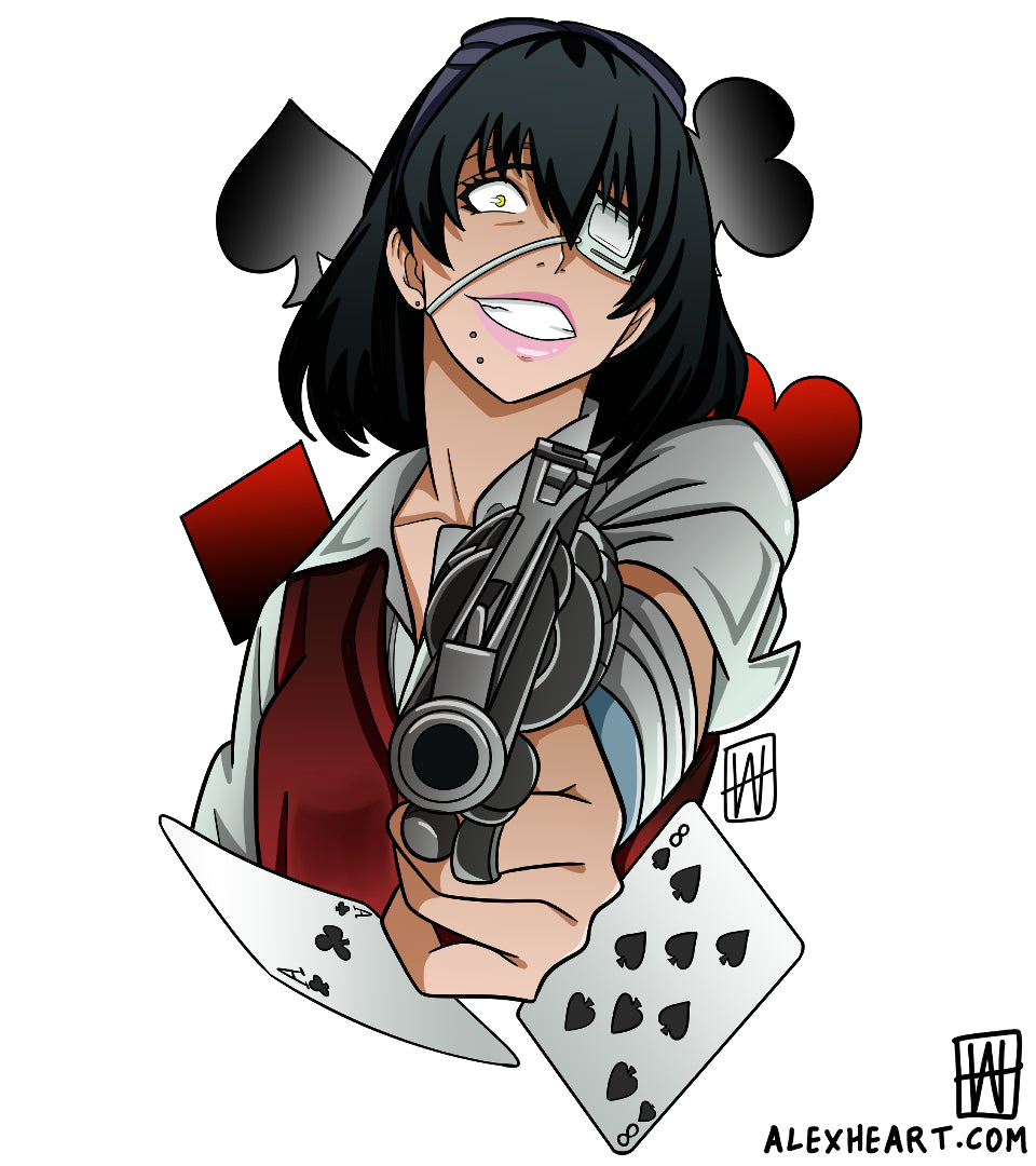 Midari Ikishima from Kakegurui - Anime tattoo design