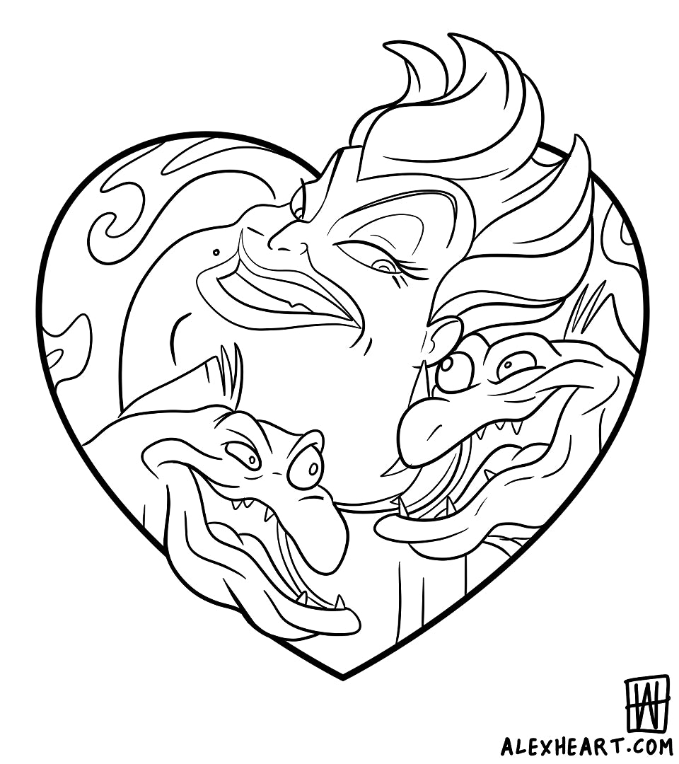 Ursula from The Little Mermaid - Disney tattoo design