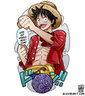 Luffy from One Piece with Devil Fruit - Anime tattoo design