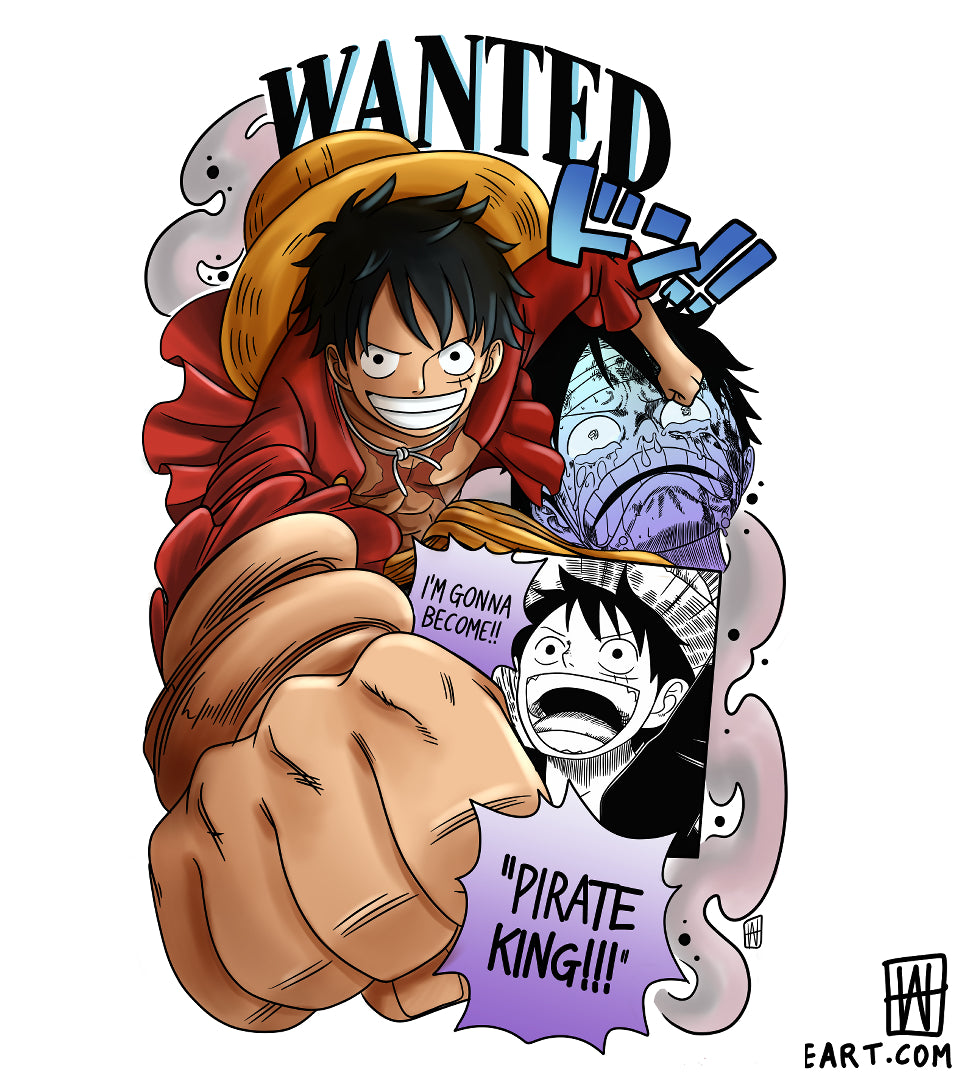 Luffy from One Piece - Anime tattoo design
