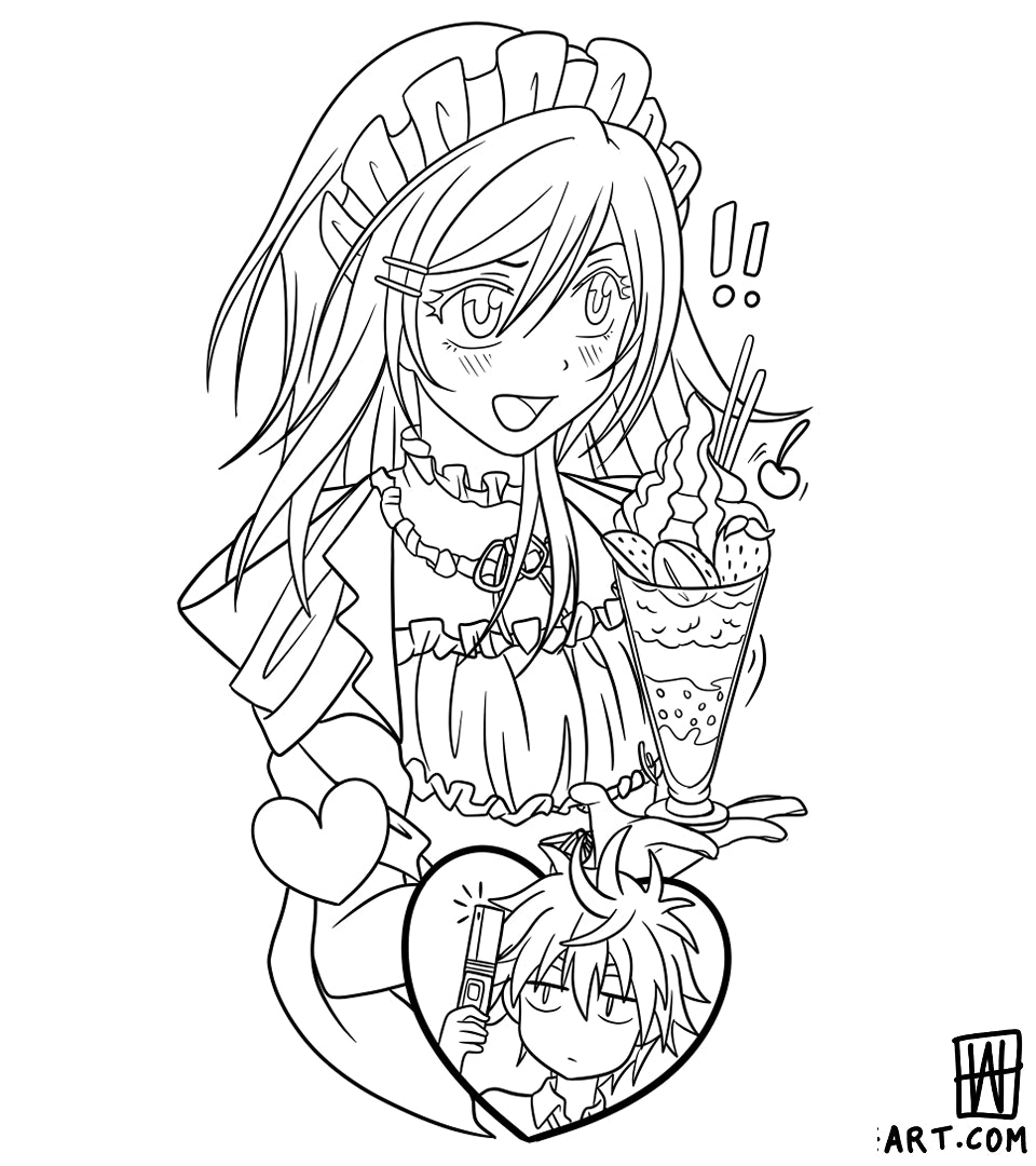 Misaki Ayuzawa from Maid Sama - Anime tattoo design