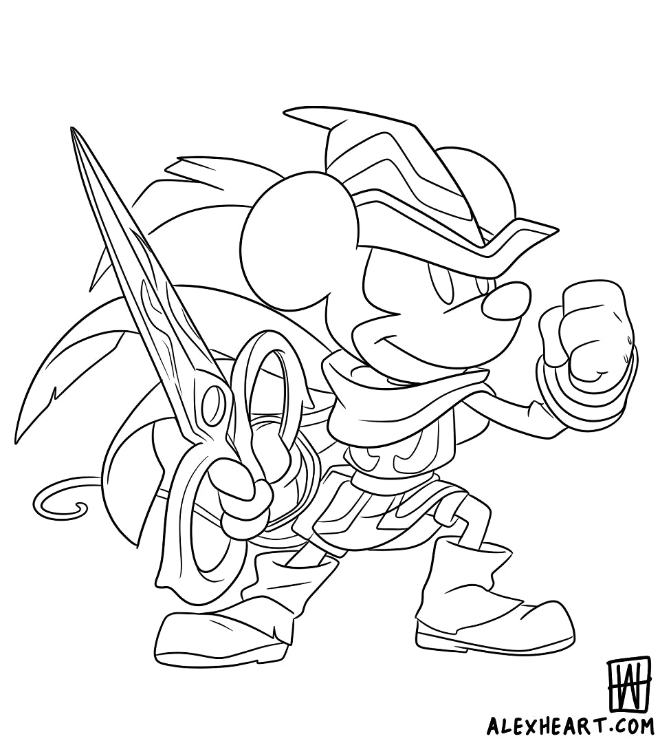 Mickey Mouse Adventurer - Disney tattoo design