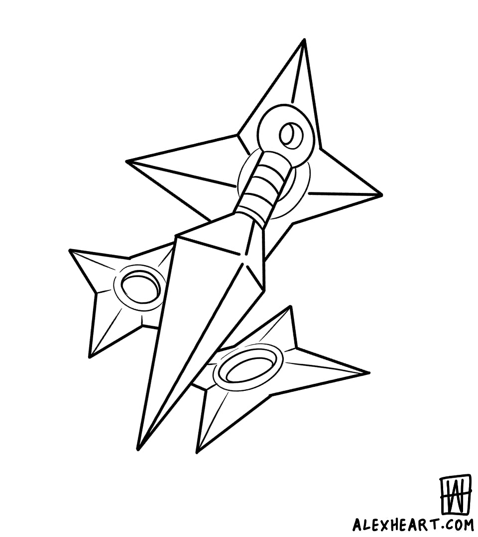Kunai from Naruto - Anime tattoo design