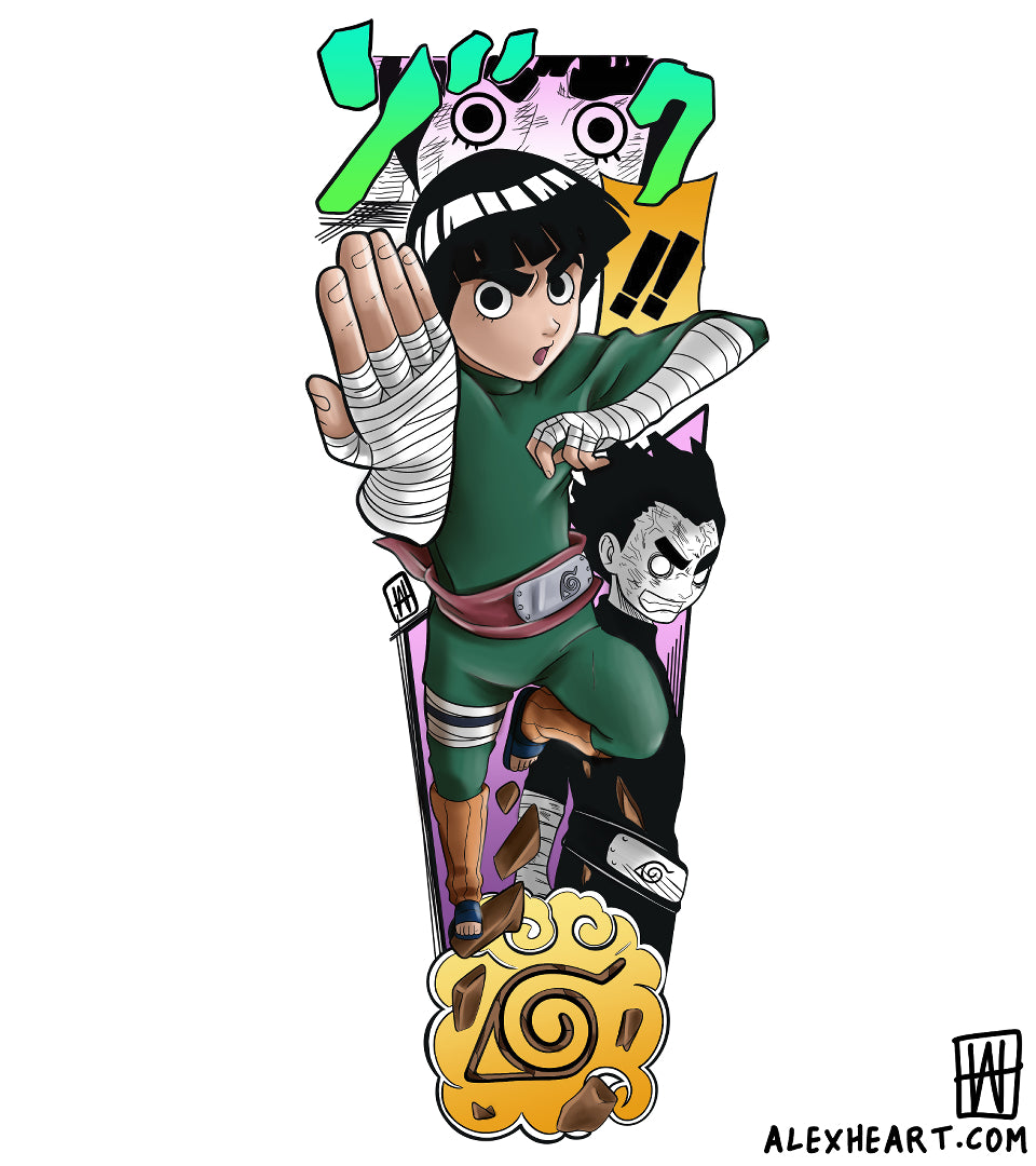 Rock Lee from Naruto - Anime tattoo design