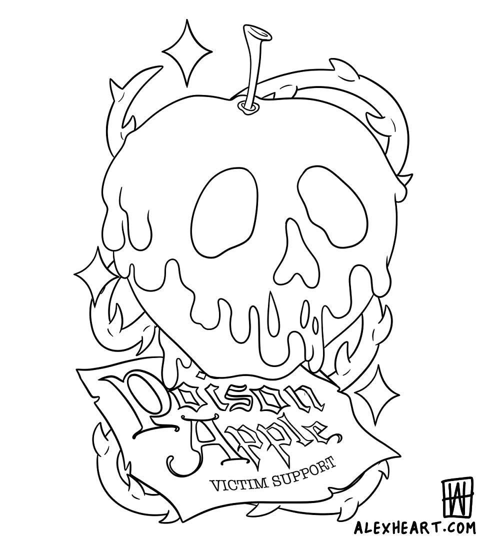 Poison Apple from Snow White - Disney tattoo design